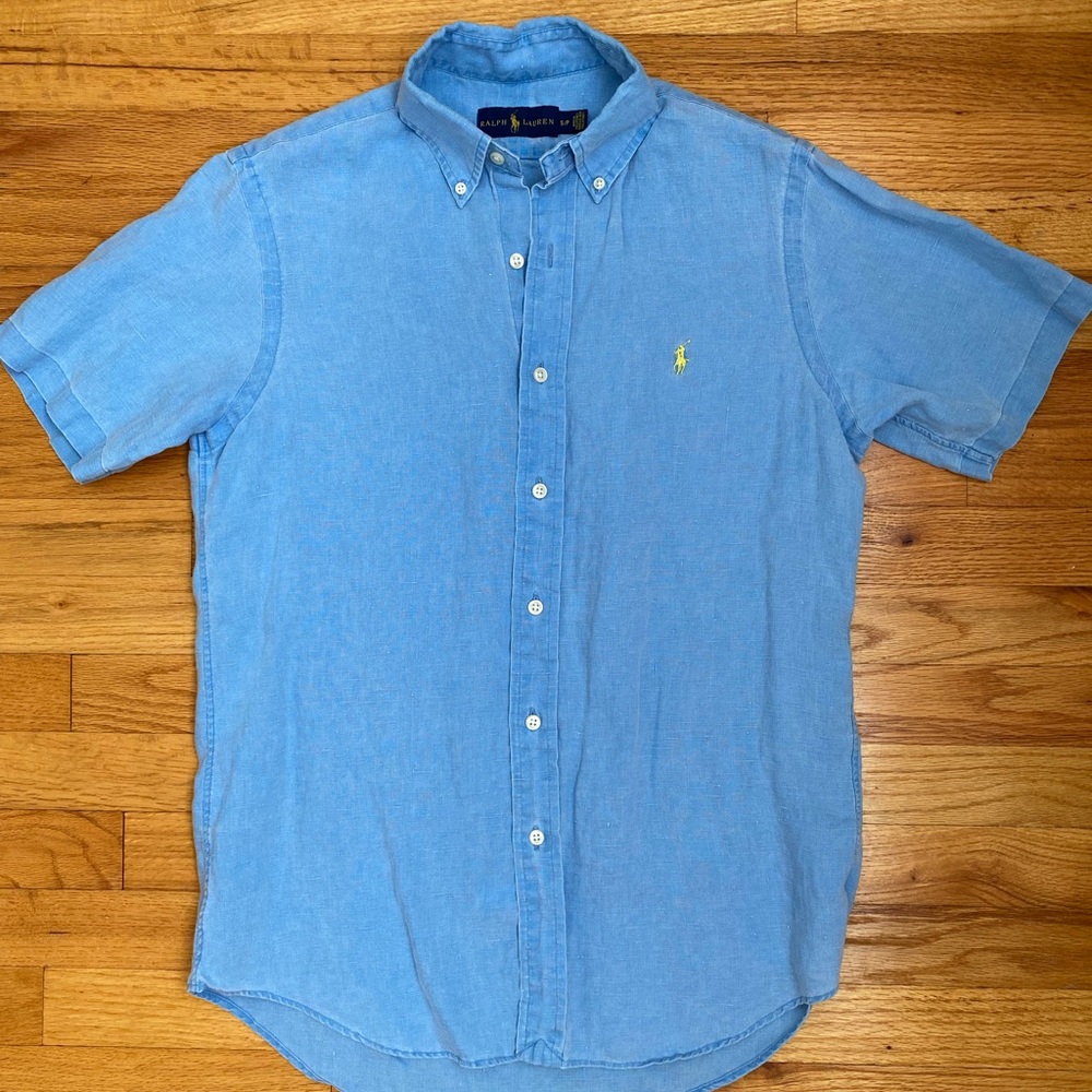 Polo Ralph Lauren Linen Short Sleeve Button Down
